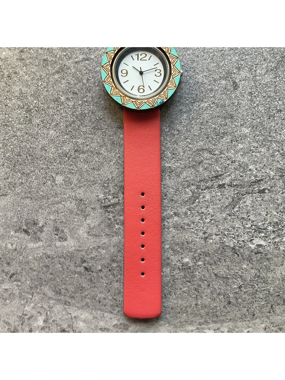 Beautiful Swap Womens Watch 42mm Case With Engraved Wood Bezel JW03 A14
